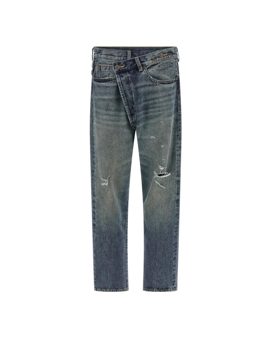 R13 Blue Straight Fit Jeans