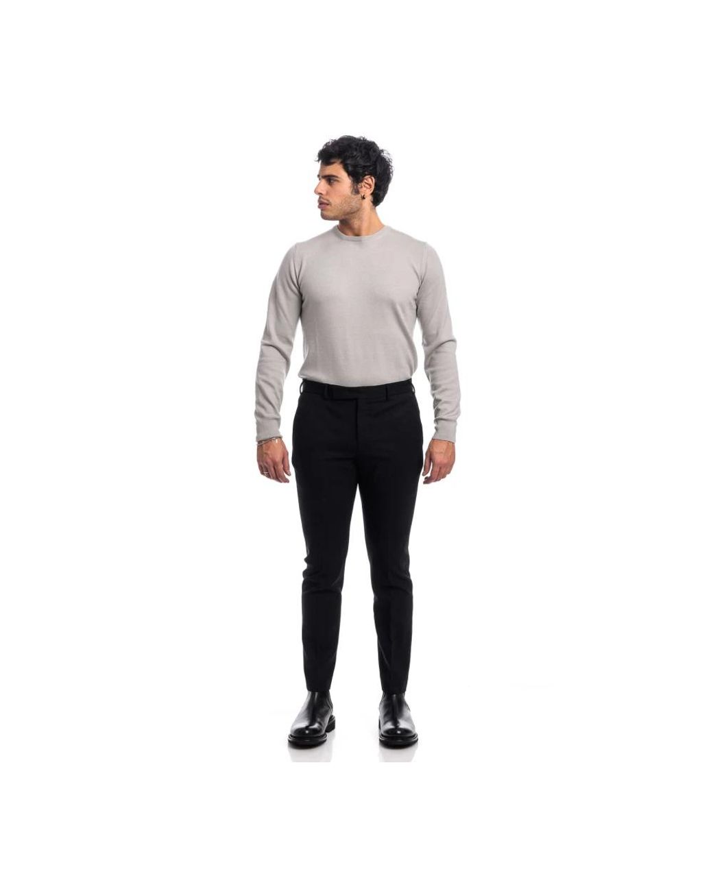 PT01 Black Skinny Trousers for men