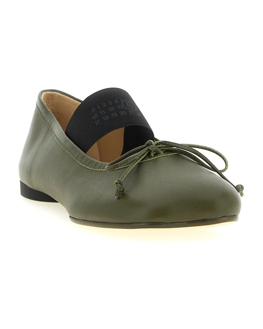 MM6 by Maison Margiela Green Ballerina Shoes