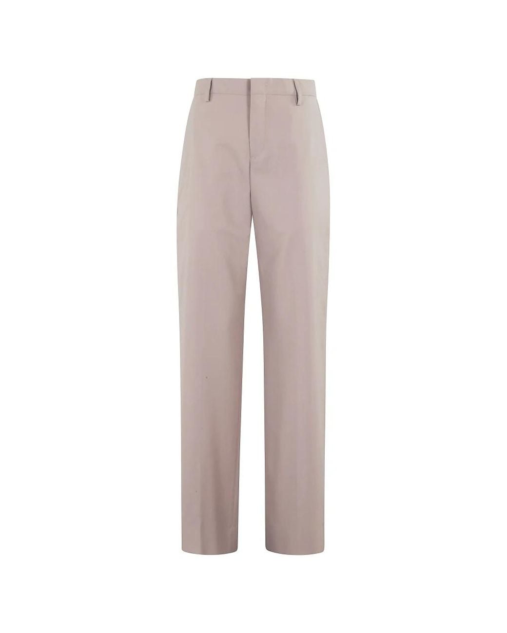 BRIGLIA Gray Straight Trousers