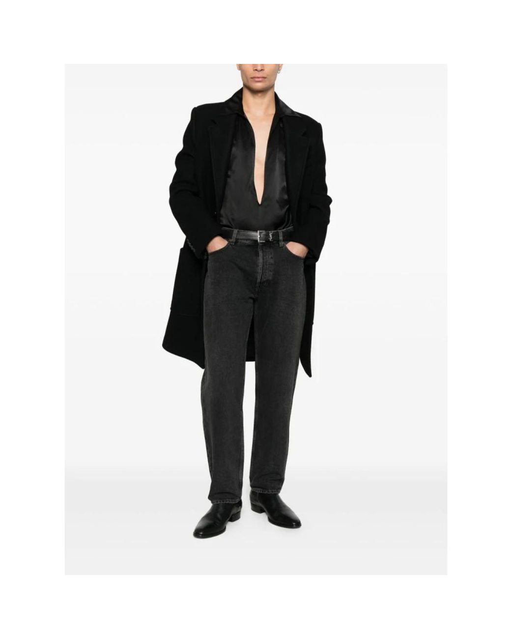 Saint Laurent Black Straight Fit Jeans for men