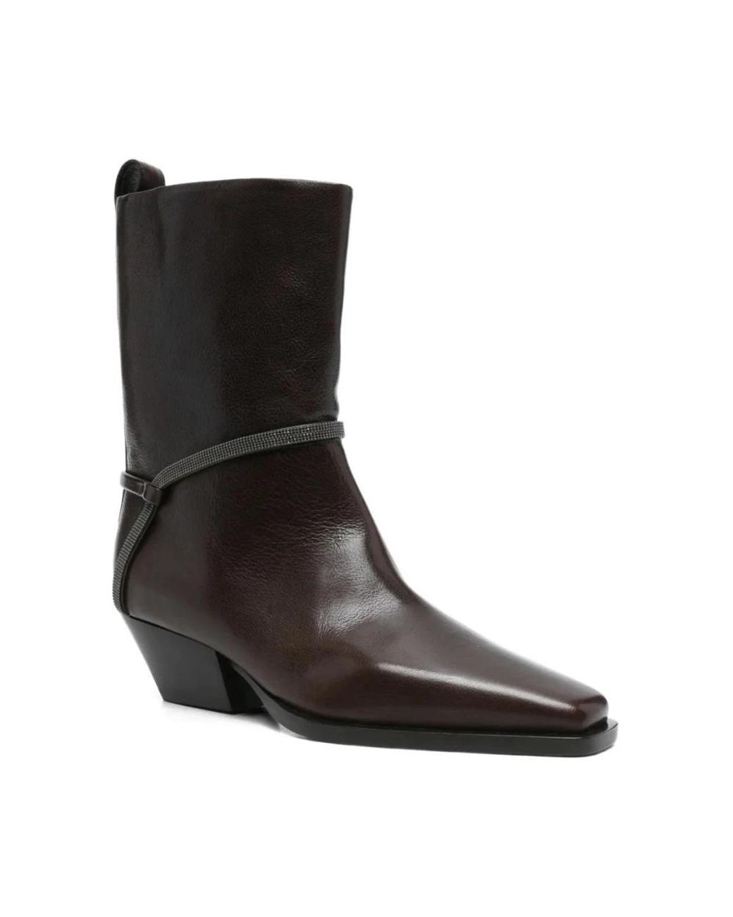 Brunello Cucinelli Brown Cowboy & Biker Boots