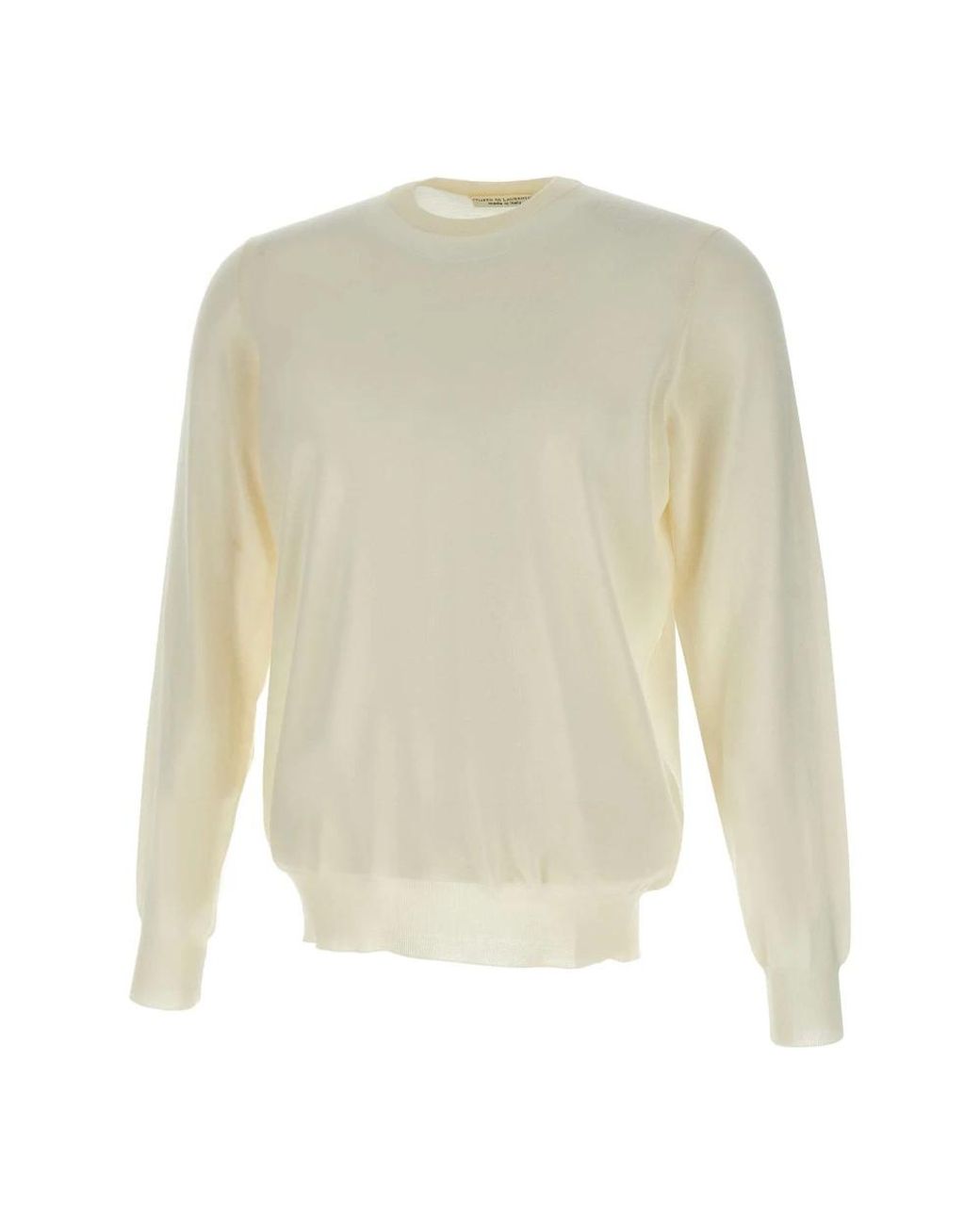 FILIPPO DE LAURENTIIS White Round-Neck Knitwear for men