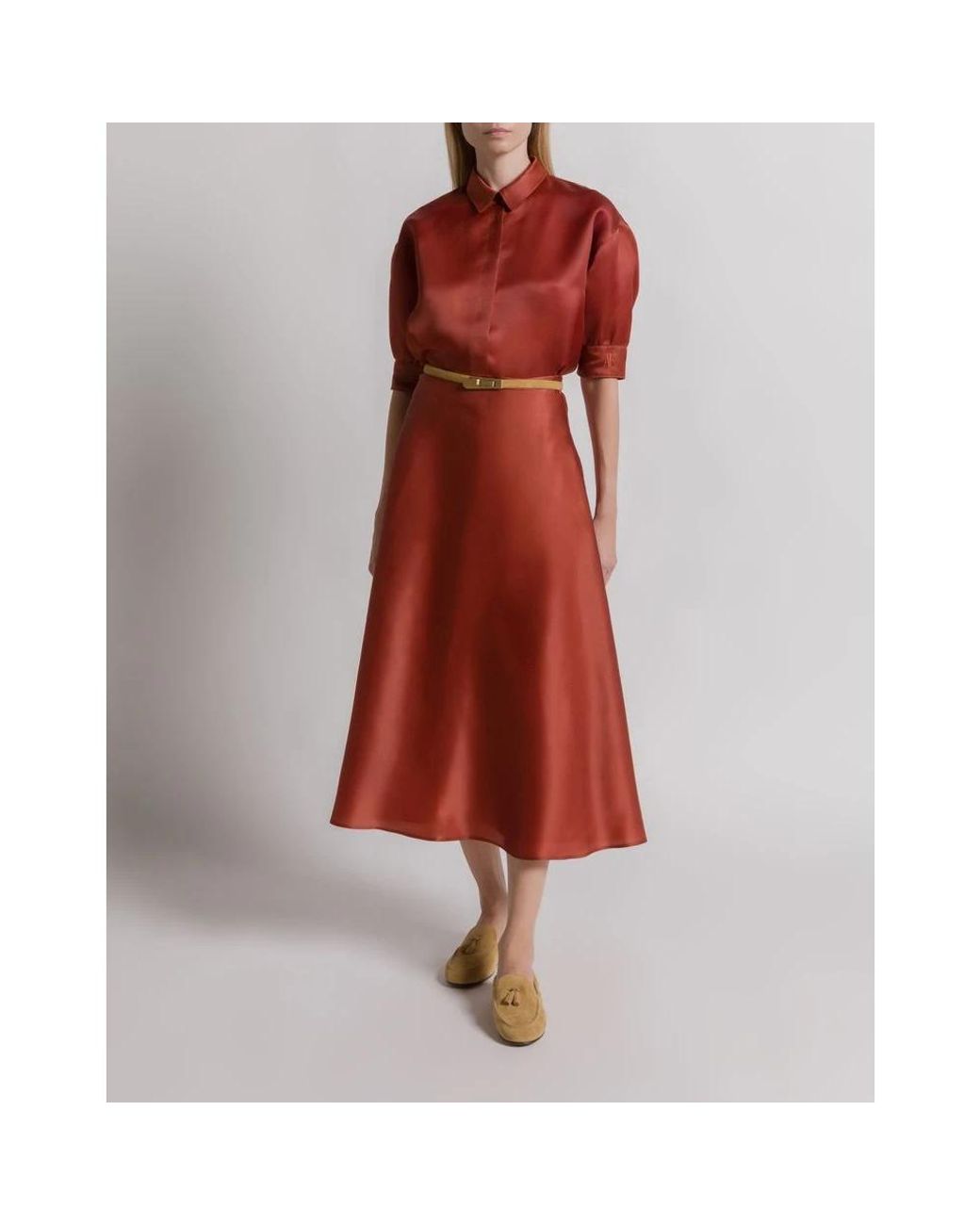 Alberta Ferretti Red Maxi Skirts