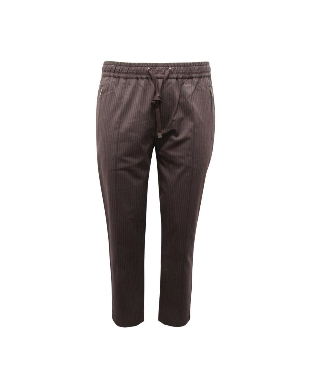 Dolce & Gabbana Gray Slim-Fit Trousers for men