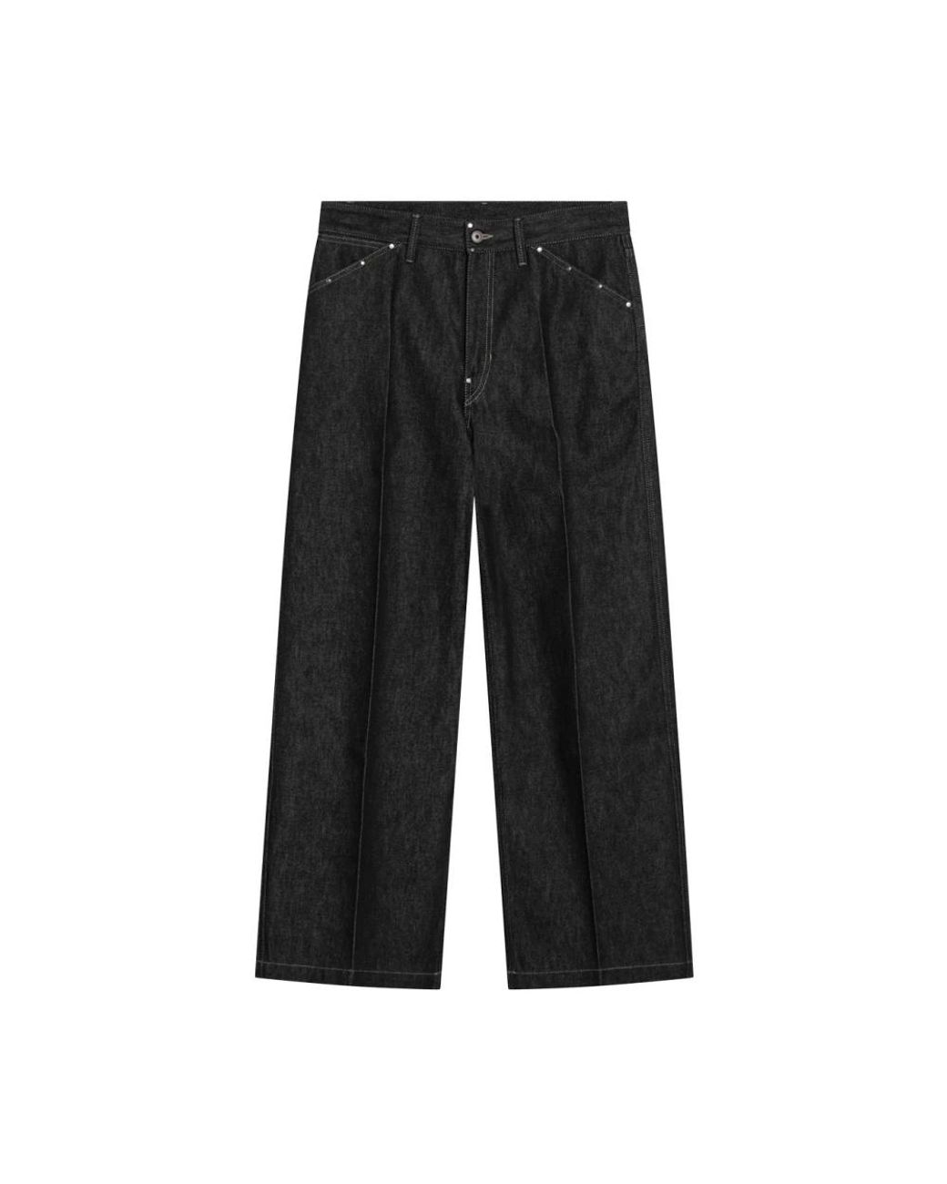 Lemaire Black Straight Jeans for men