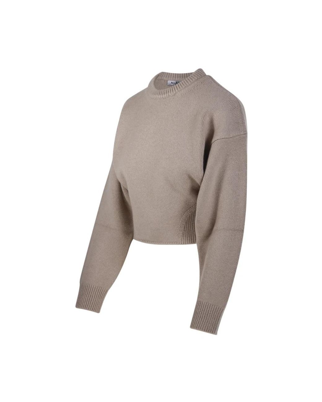 Alaïa Gray Round-Neck Knitwear