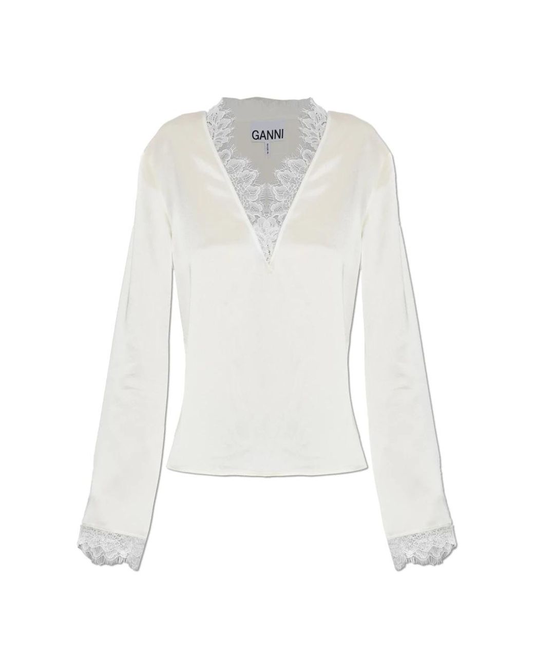 Ganni White Blouses