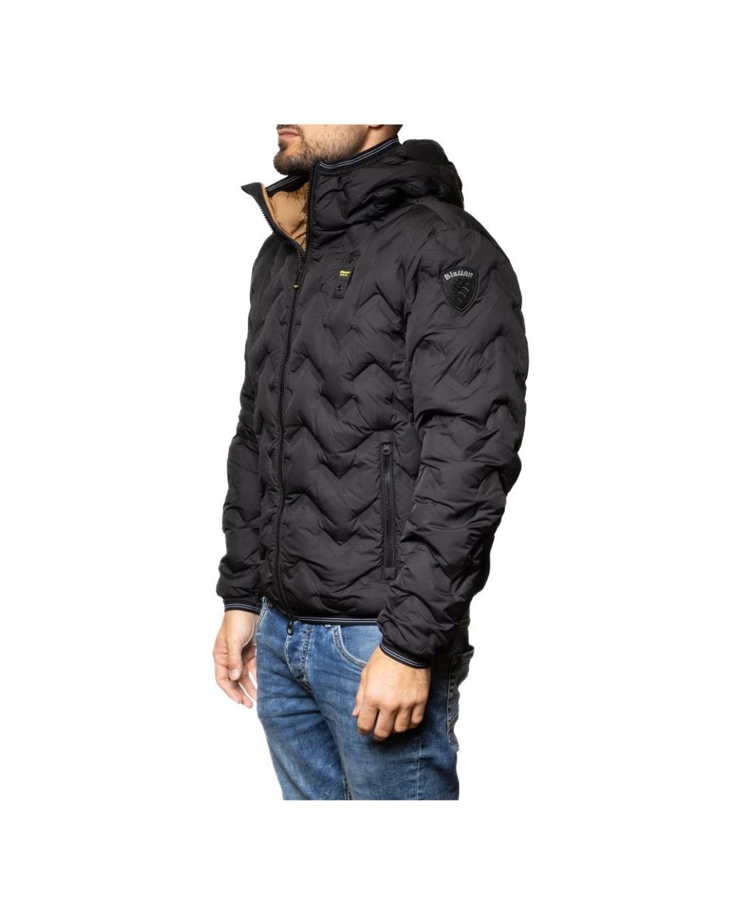 Winter Jackets Blauer pour homme en coloris Black