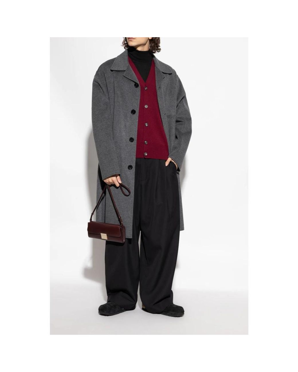 AMI Truien & Vesten ,Rood ,Wol Vest Met Geborduurd Logo in het Red voor heren