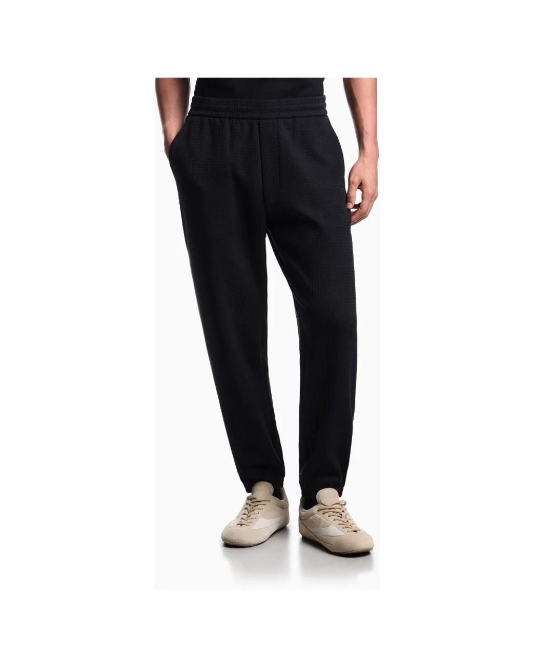 Emporio Armani Black Sweatpants for men