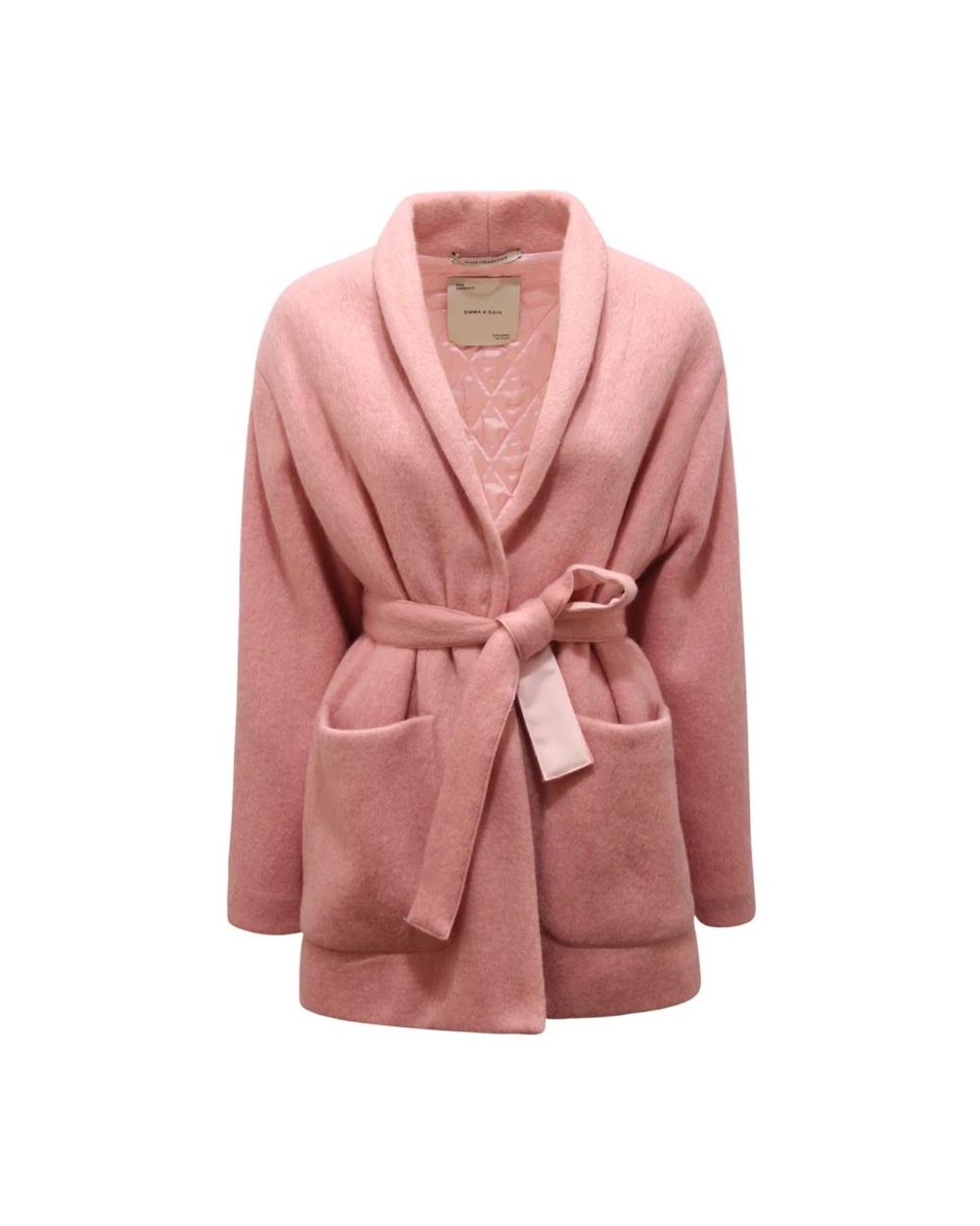 EMMA & GAIA Pink Belted Coats