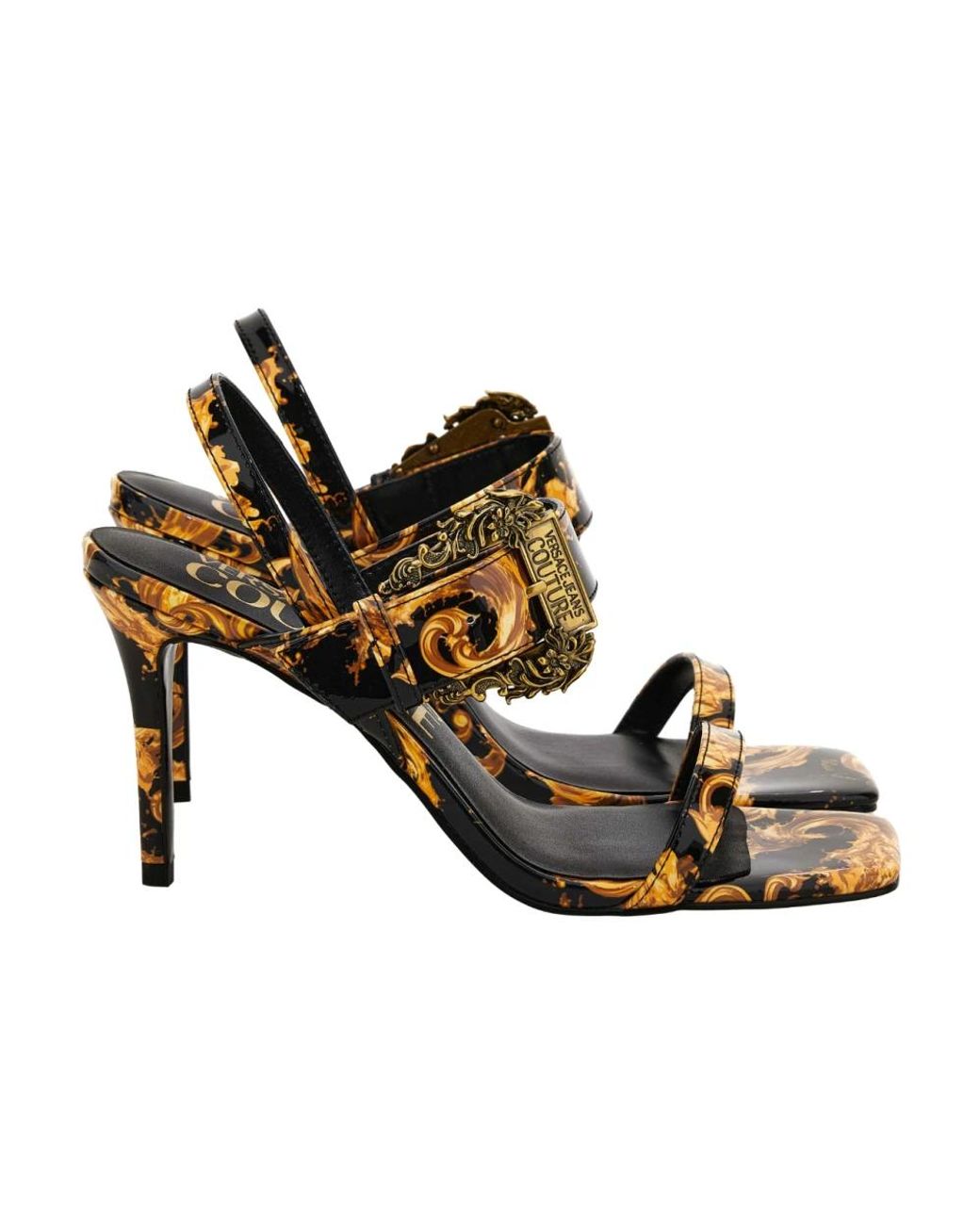 Versace Jeans Couture Brown High Heel Sandals