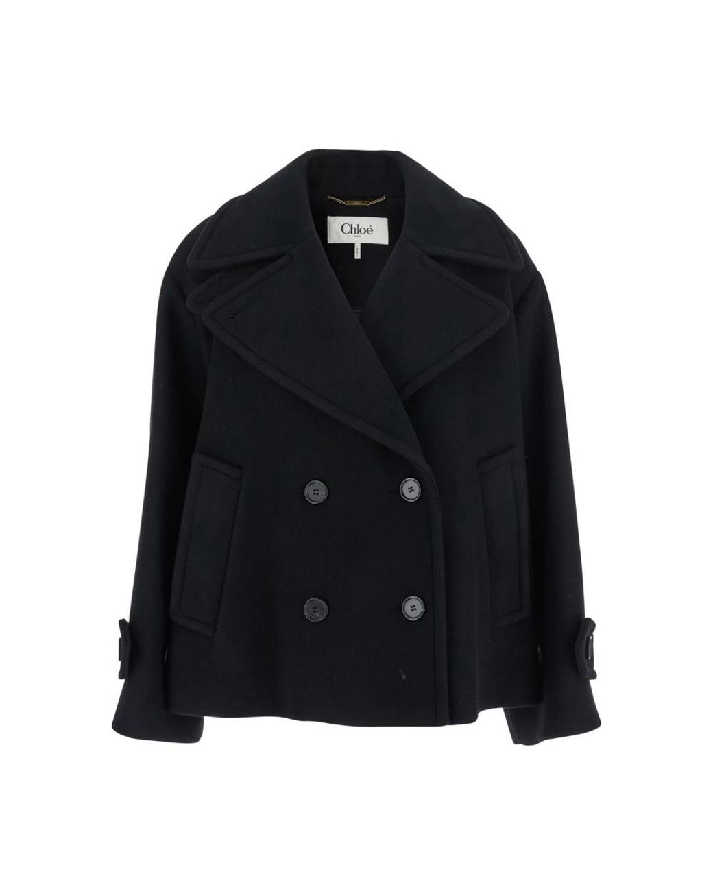 Chloé Black Double-Breasted Coats