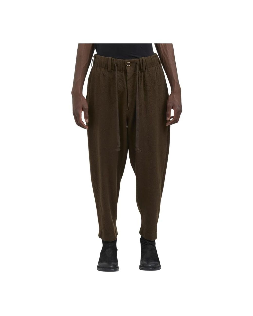 Uma Wang Green Wide Trousers for men