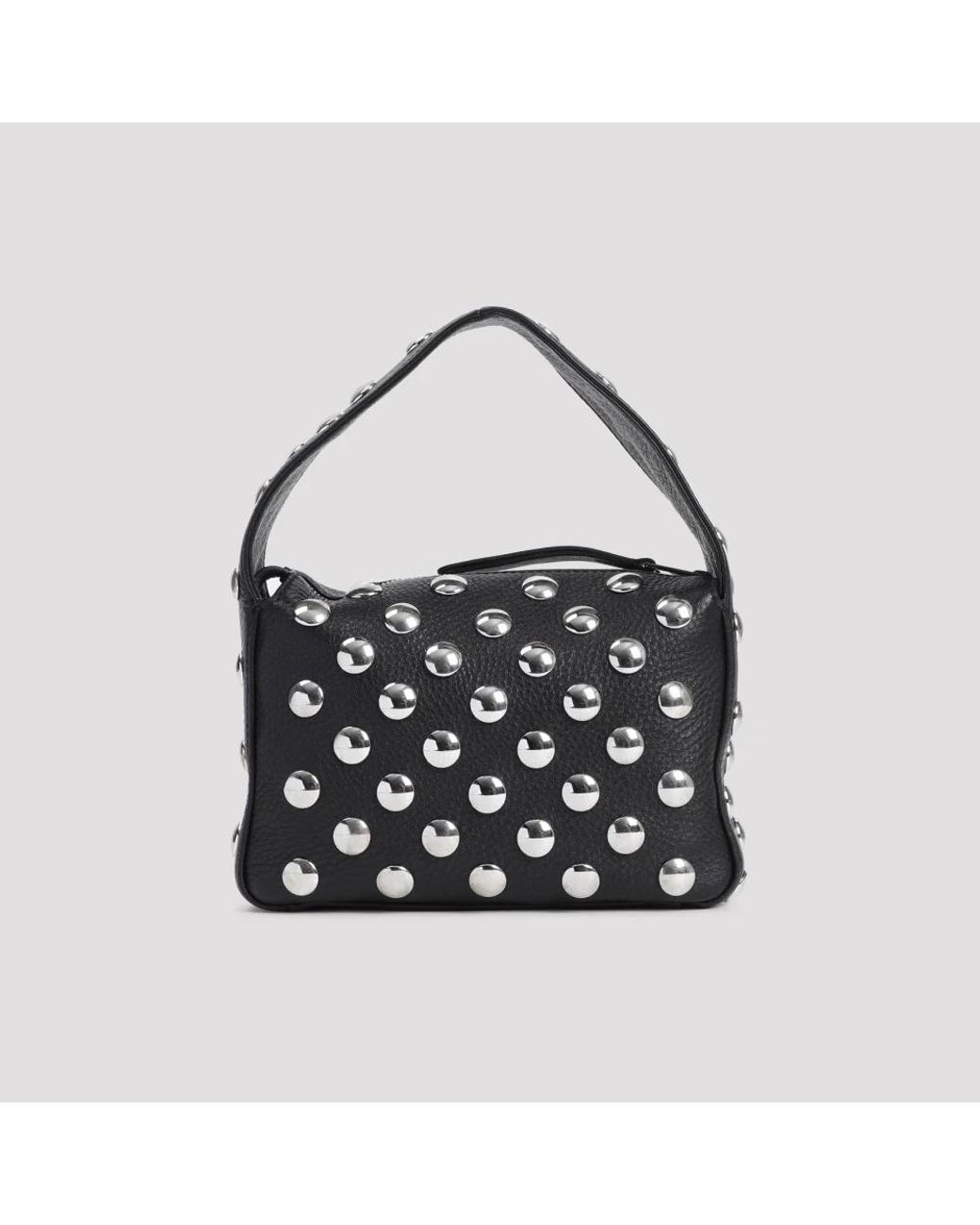 Borsa a tracolla nera con borchie di Khaite in Black