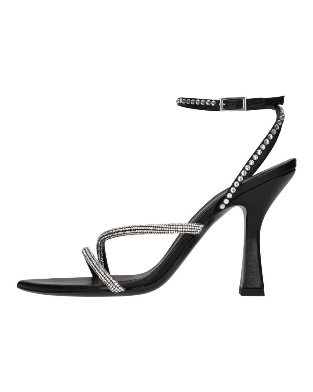 3Juin Black High Heel Sandals