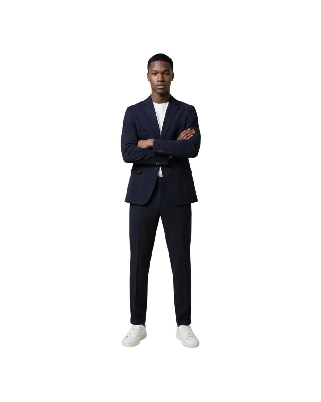 MULISH Black Single Breasted Suits for men