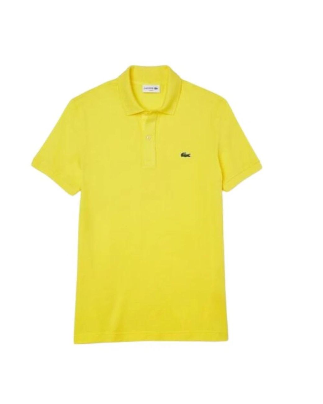 Lacoste Slim Piquet Polo in het Yellow voor heren
