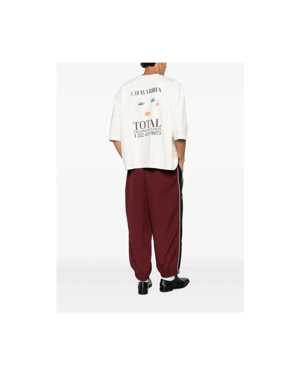 Willy Chavarria White Oversized Tops for men