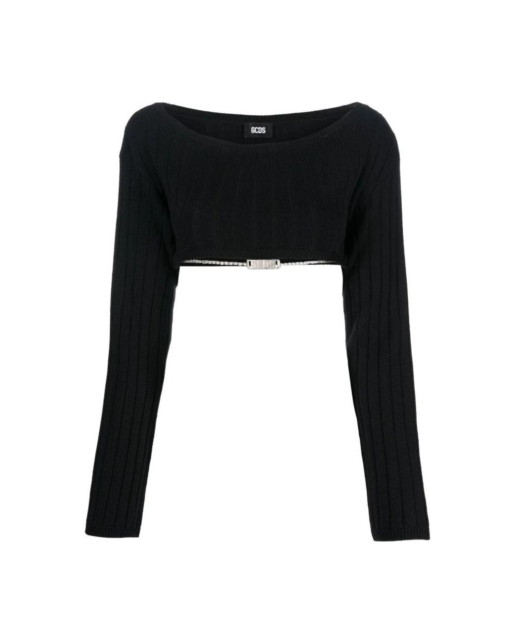 Gcds Black Long Sleeve Tops