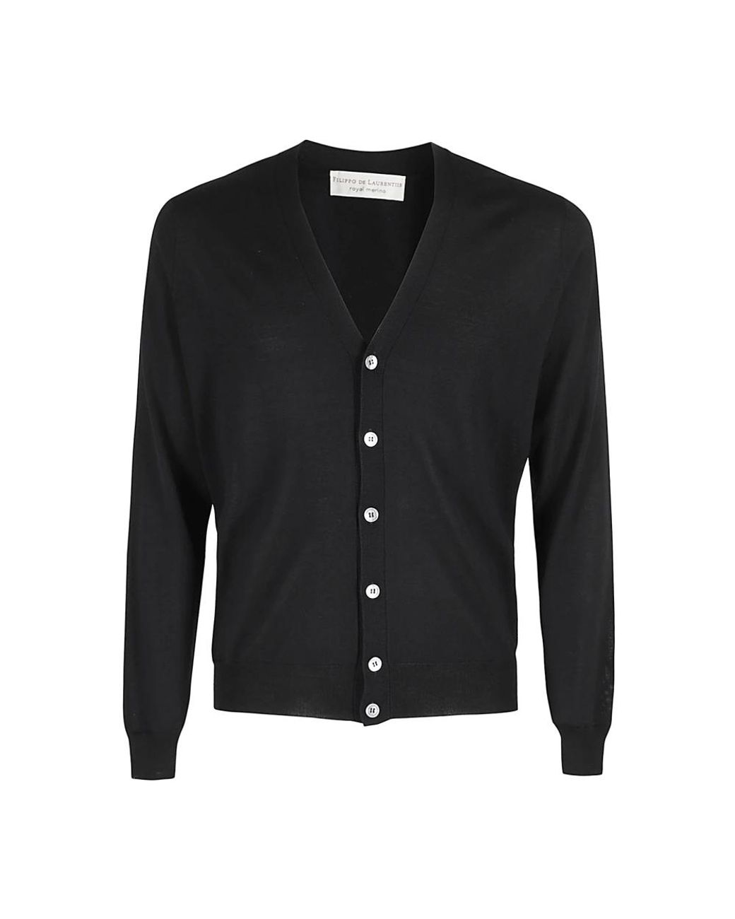 FILIPPO DE LAURENTIIS Truien & Vesten ,Zwart ,Wol Merino Wol Vest in het Black voor heren