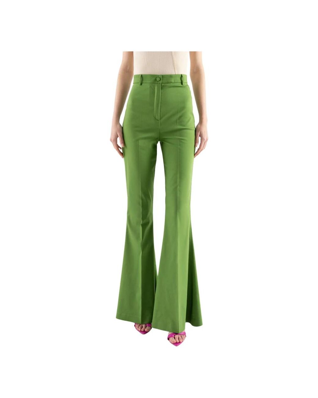 HEBE STUDIO Green Suit Trousers