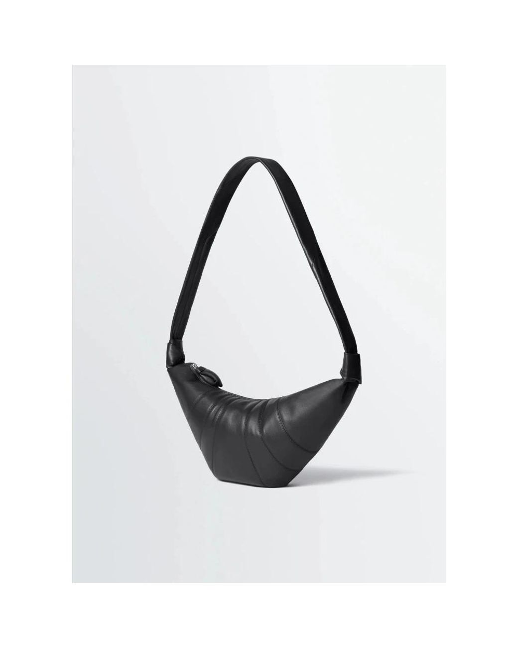 Lemaire Black Croissant Large Smooth Leather Bag