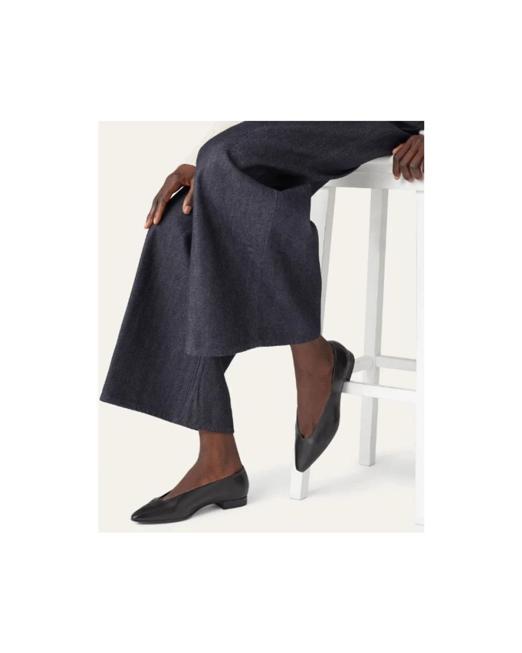 Loro Piana Black Ballerina Shoes