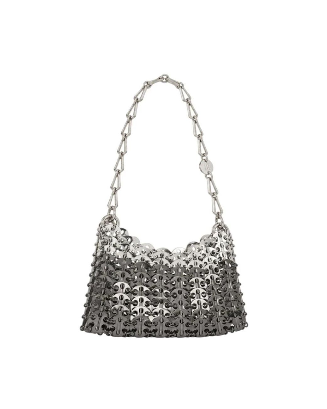 Rabanne Gray Mesh Schultertasche