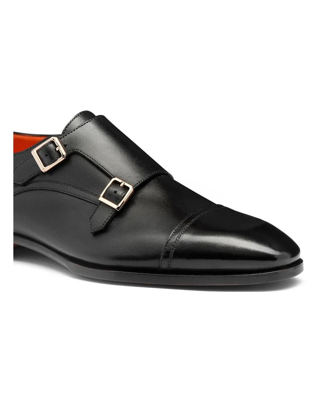 Santoni Black Dress Shoes for men