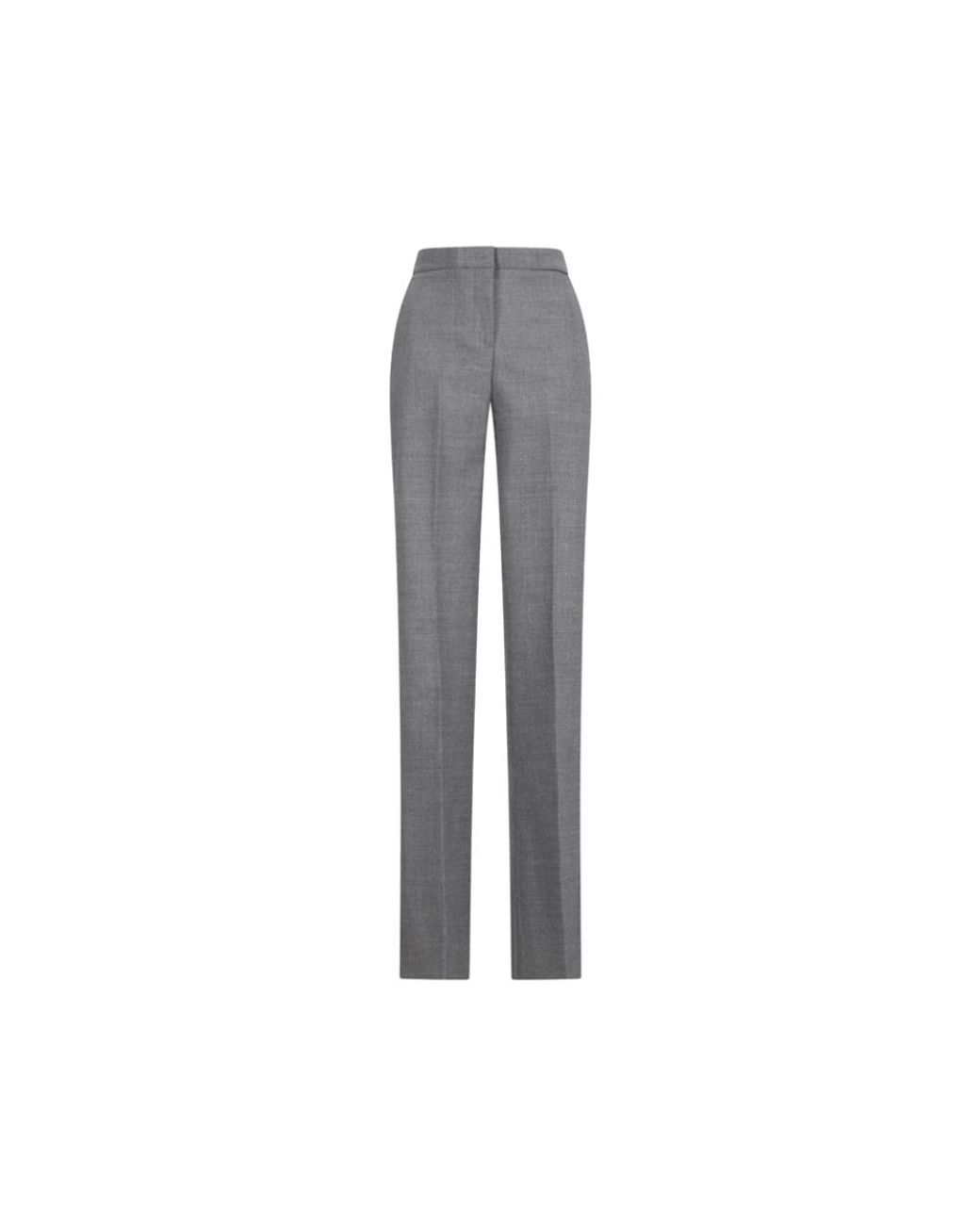 Blumarine Gray Straight Trousers