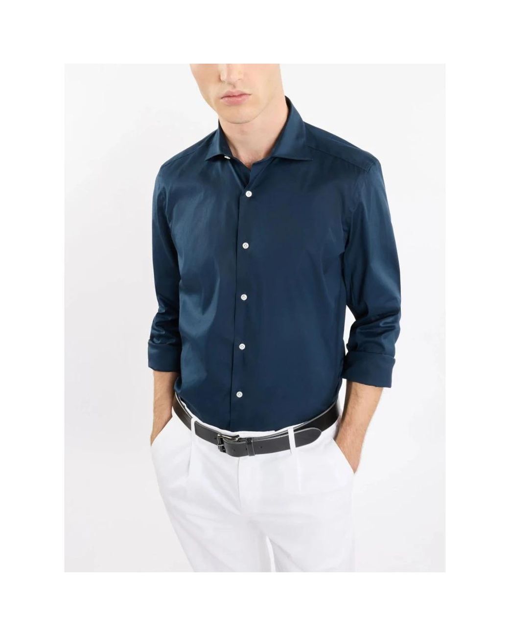 Fay Blue Casual Shirts for men