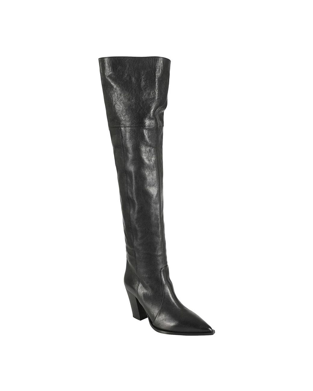 Bettina Vermillon Black Over-The-Knee Boots