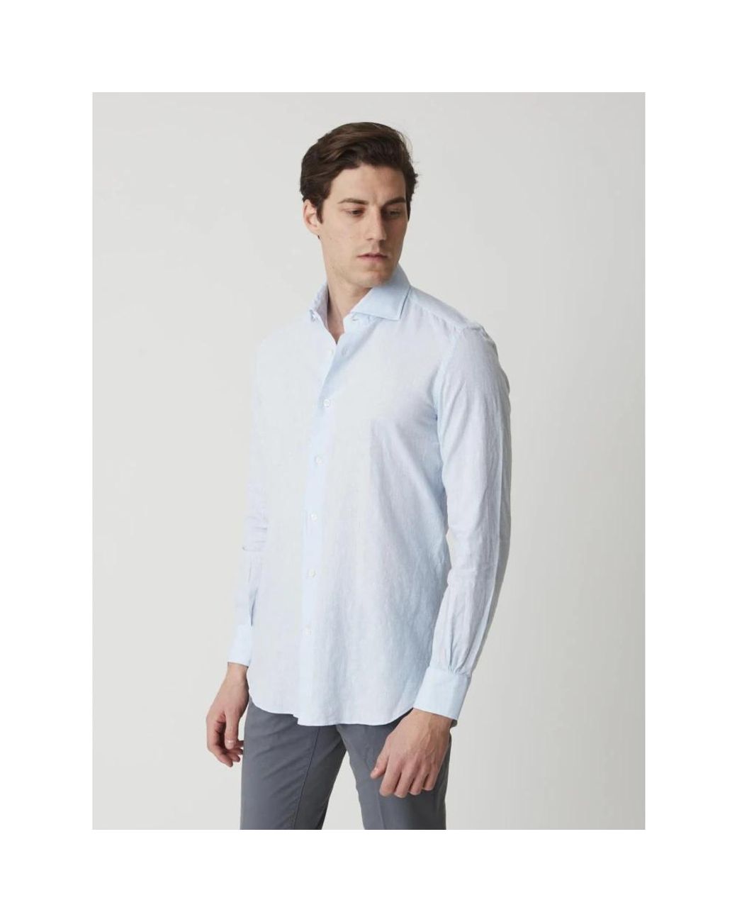 Mazzarelli Blue Casual Shirts for men
