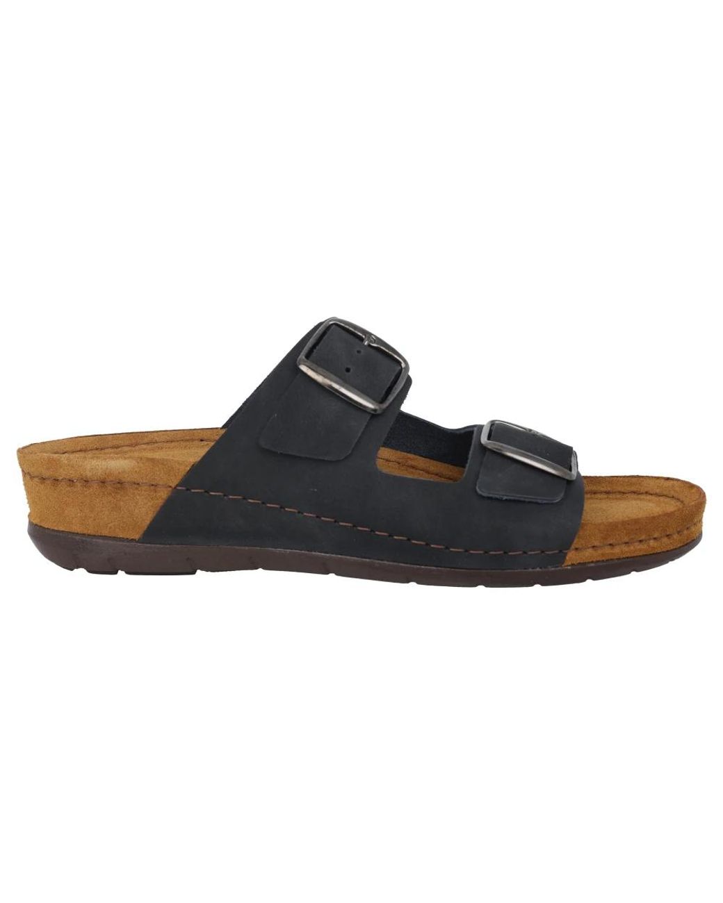 Rohde Schoenen ,Zwart ,Zwarte Damessandaal in het Black