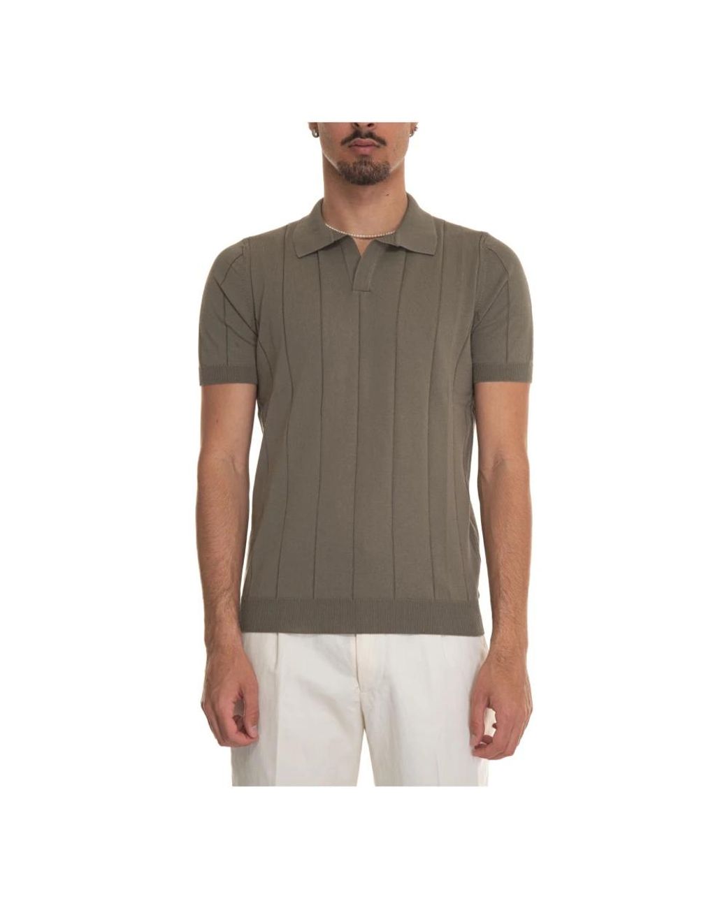 Gran Sasso Gray Polo Shirts for men
