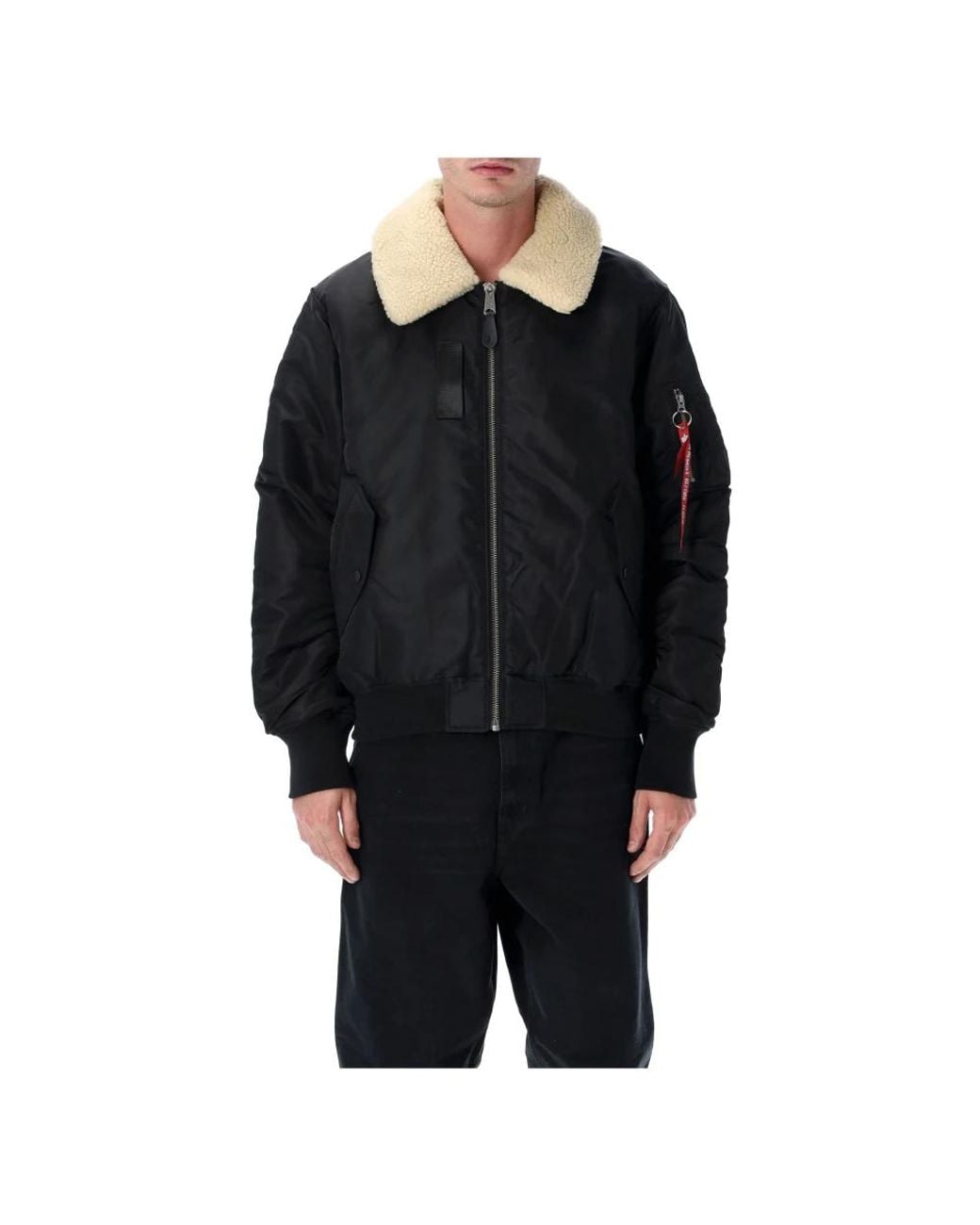 Alpha Industries B-15 Mod Reversible Bomber Jacket in het Black voor heren