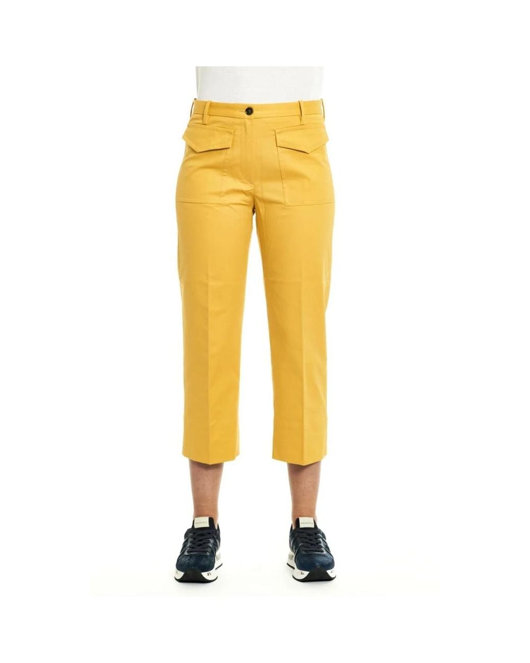 Nine:inthe:morning Yellow Cropped Trousers