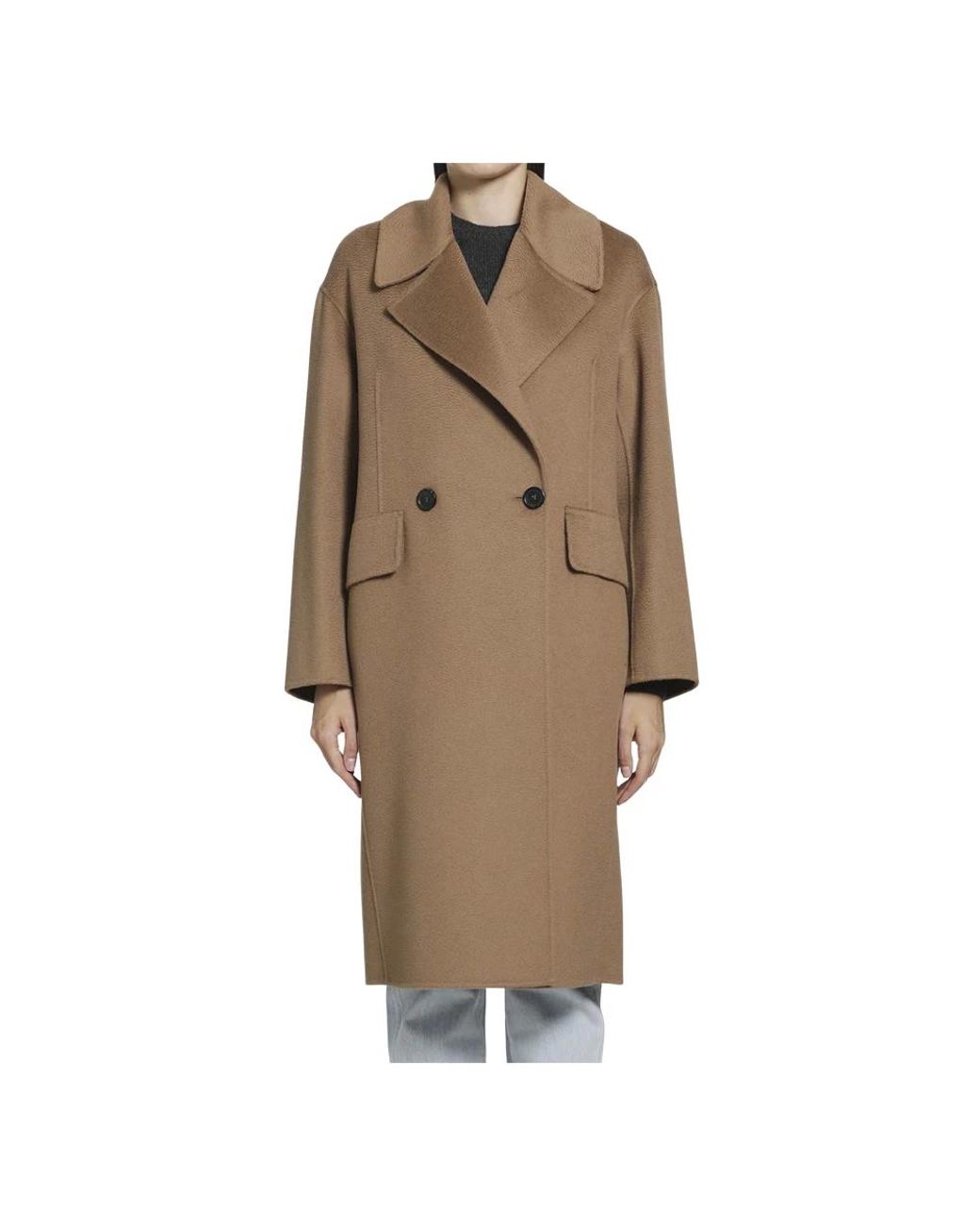 Max Mara Brown Double-Breasted Coats