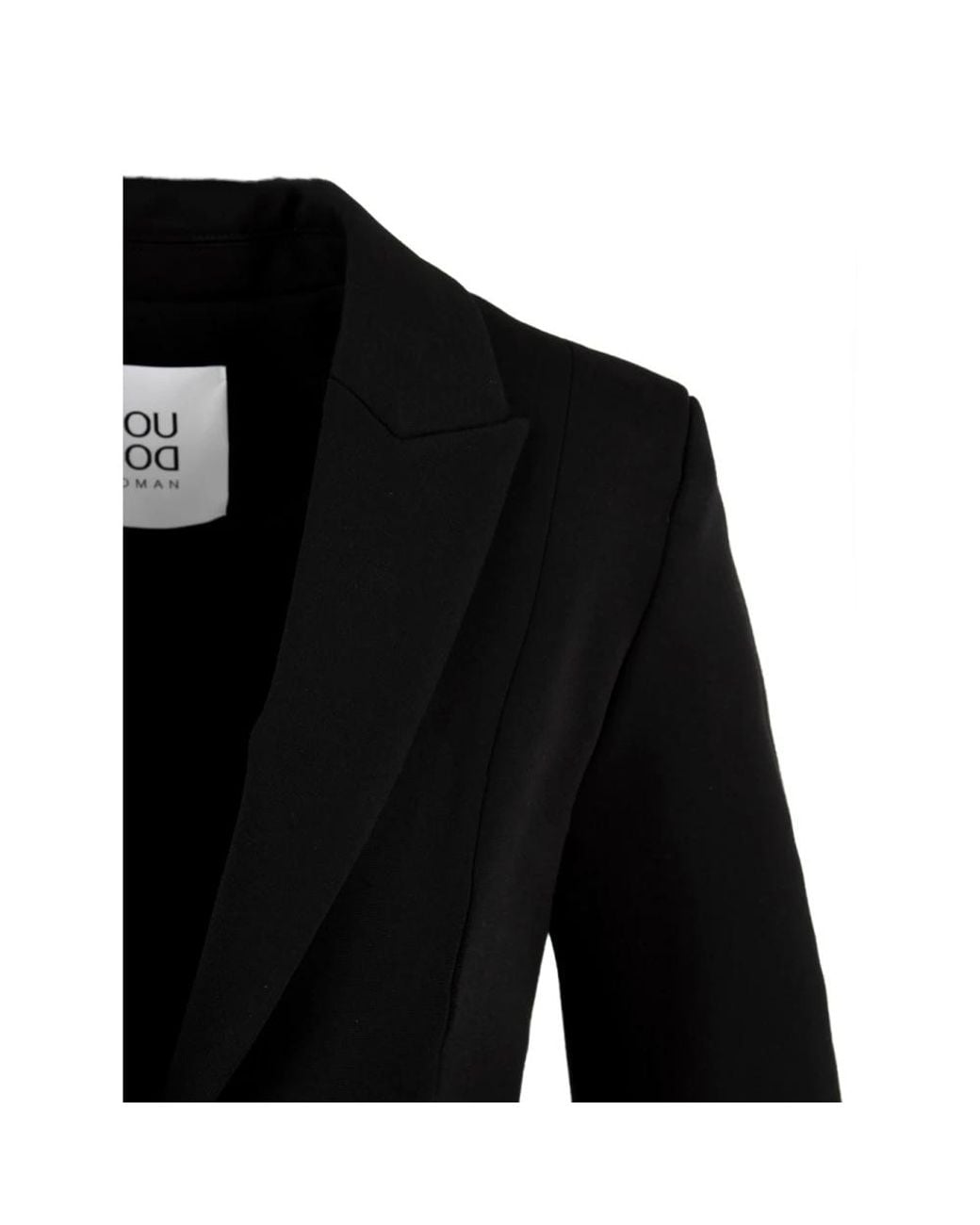 Douuod Woman Black Blazers