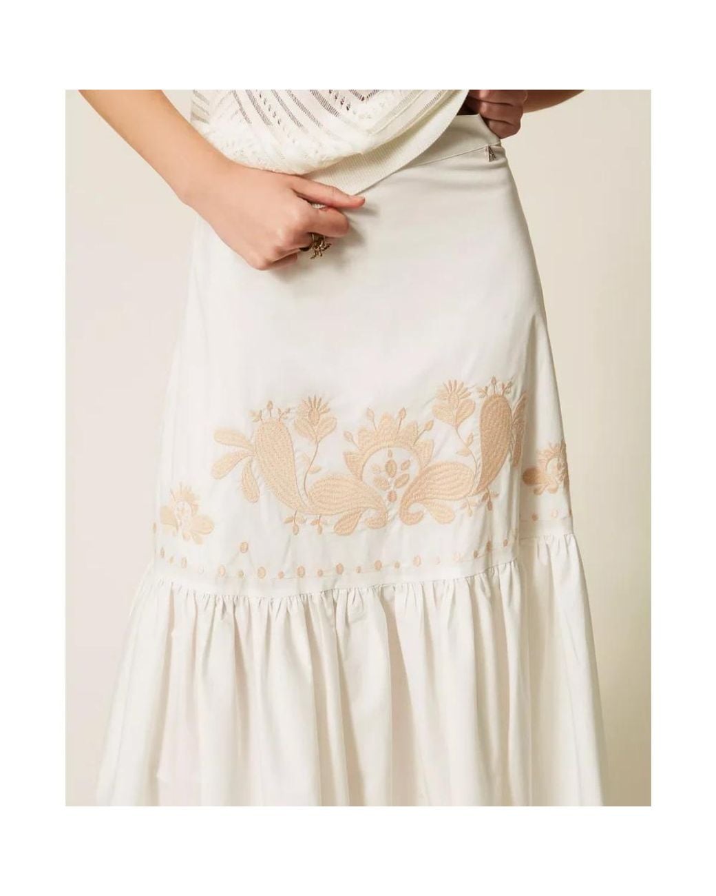 Twinset White Midi Skirts