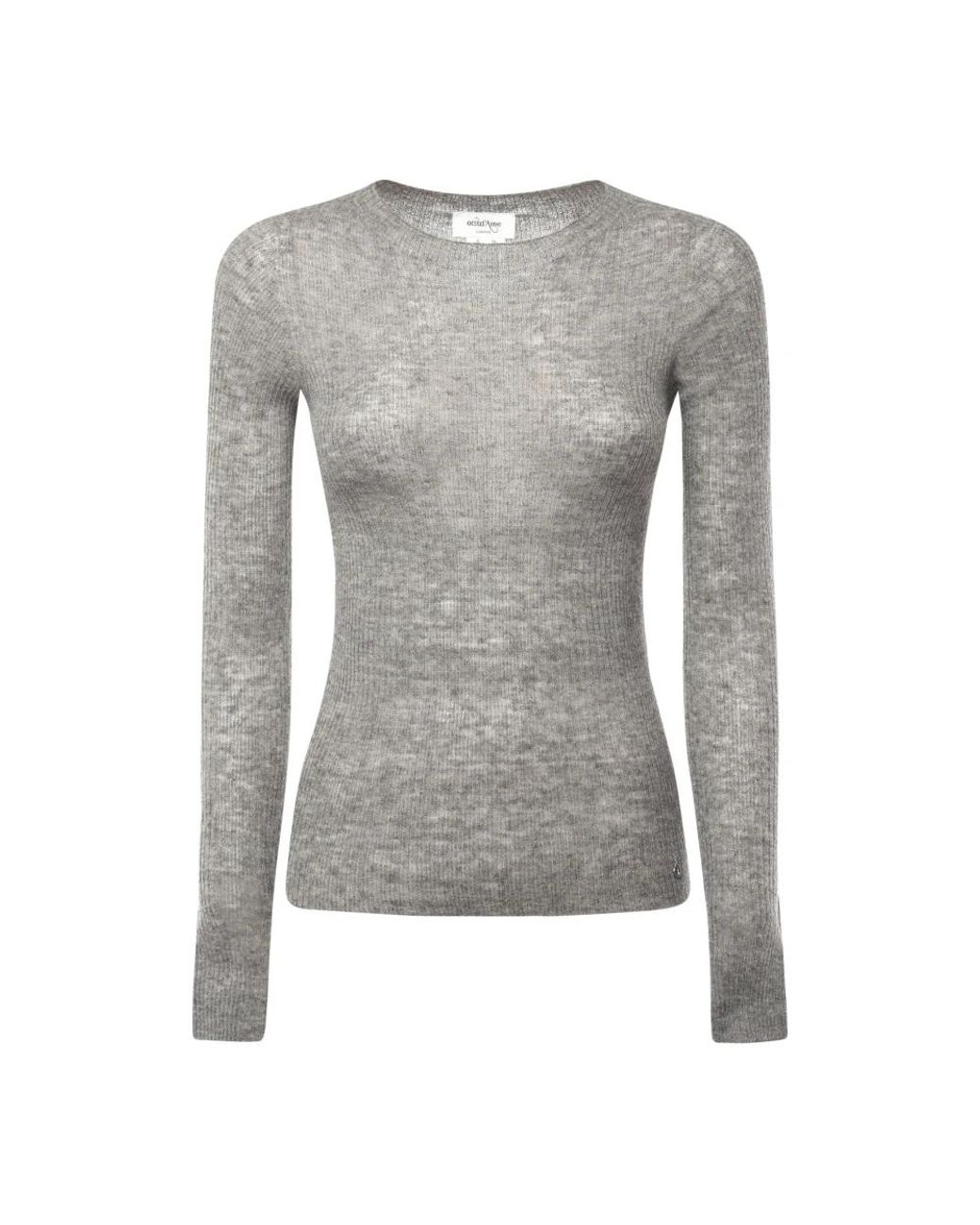 Ottod'Ame Gray Round-Neck Knitwear