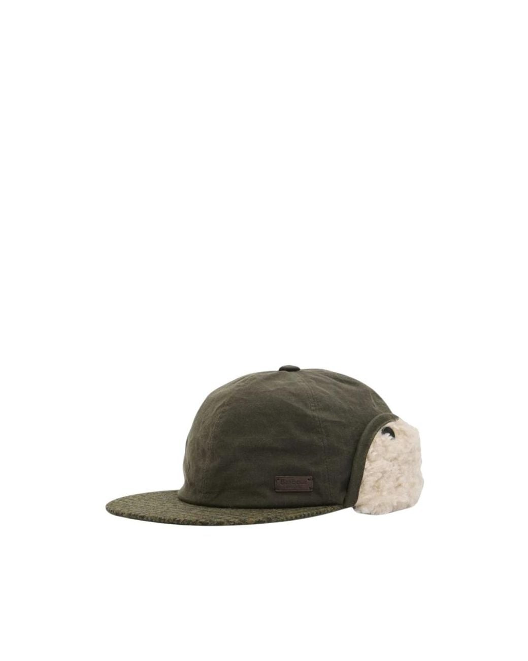 Barbour Waxed Carpenter Cap in Green für Herren