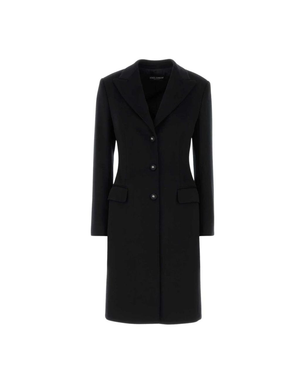 Dolce & Gabbana Black Single-Breasted Coats