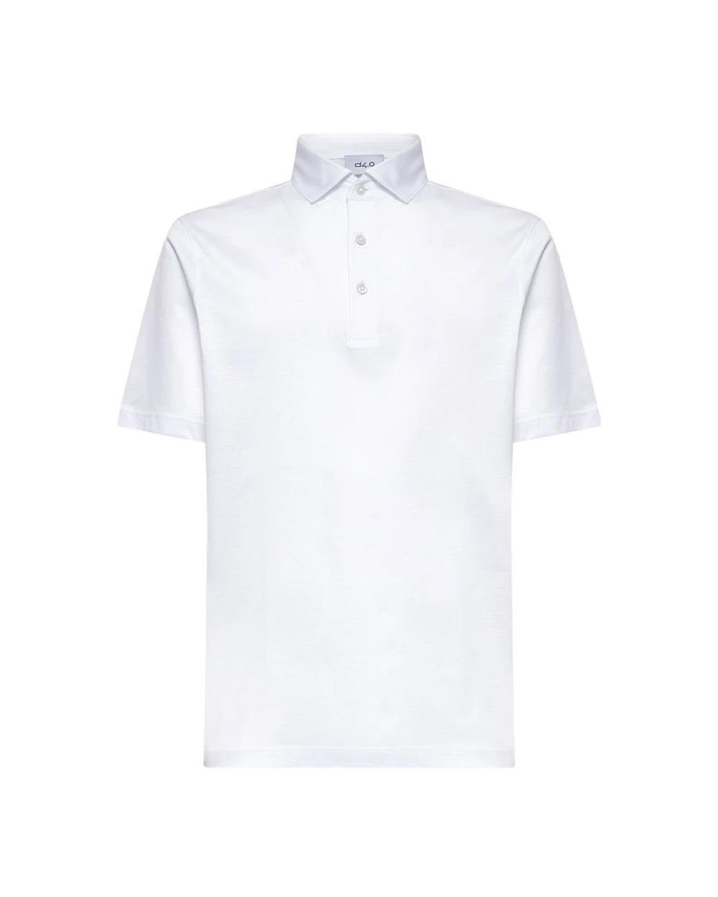 D4.0 White Polo Shirts for men