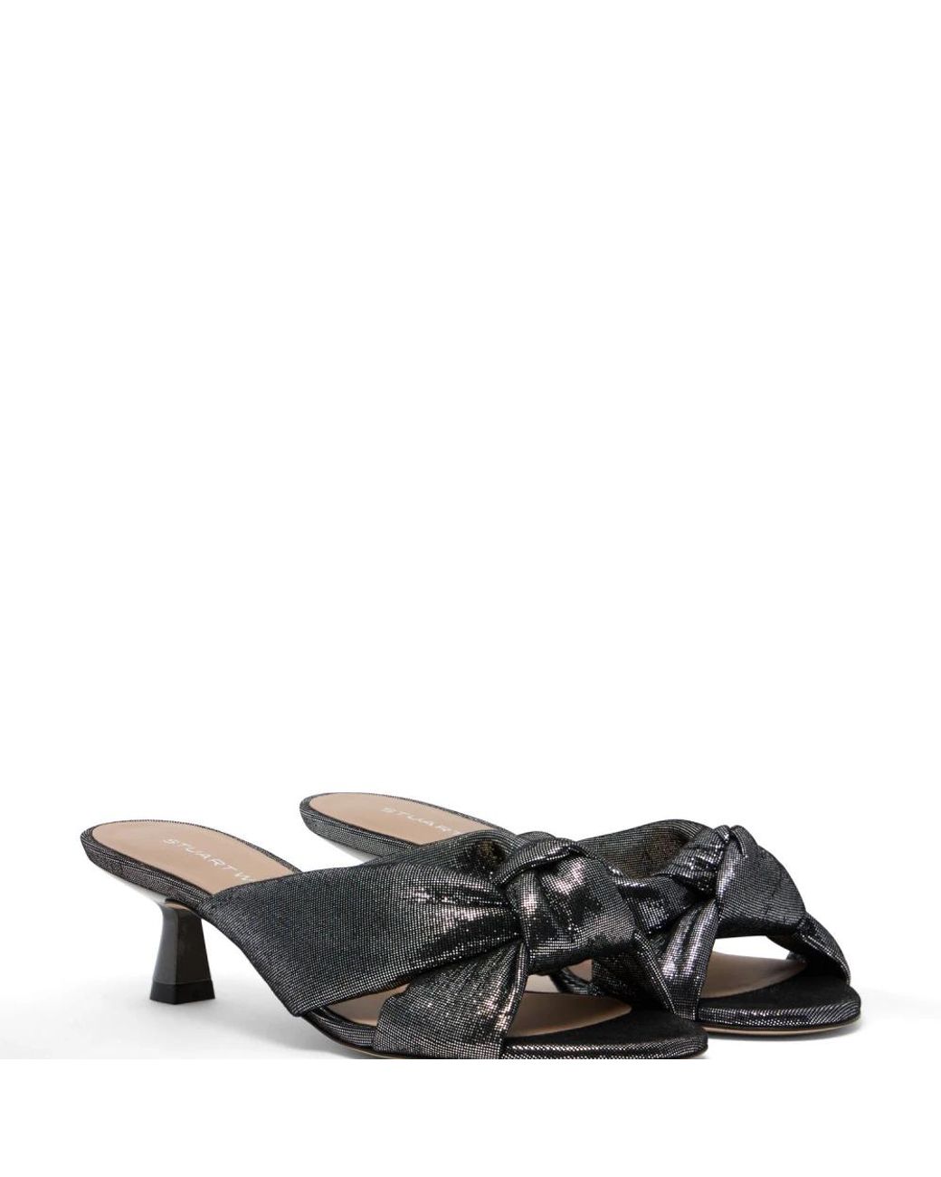 Stuart Weitzman Black Heeled Mules