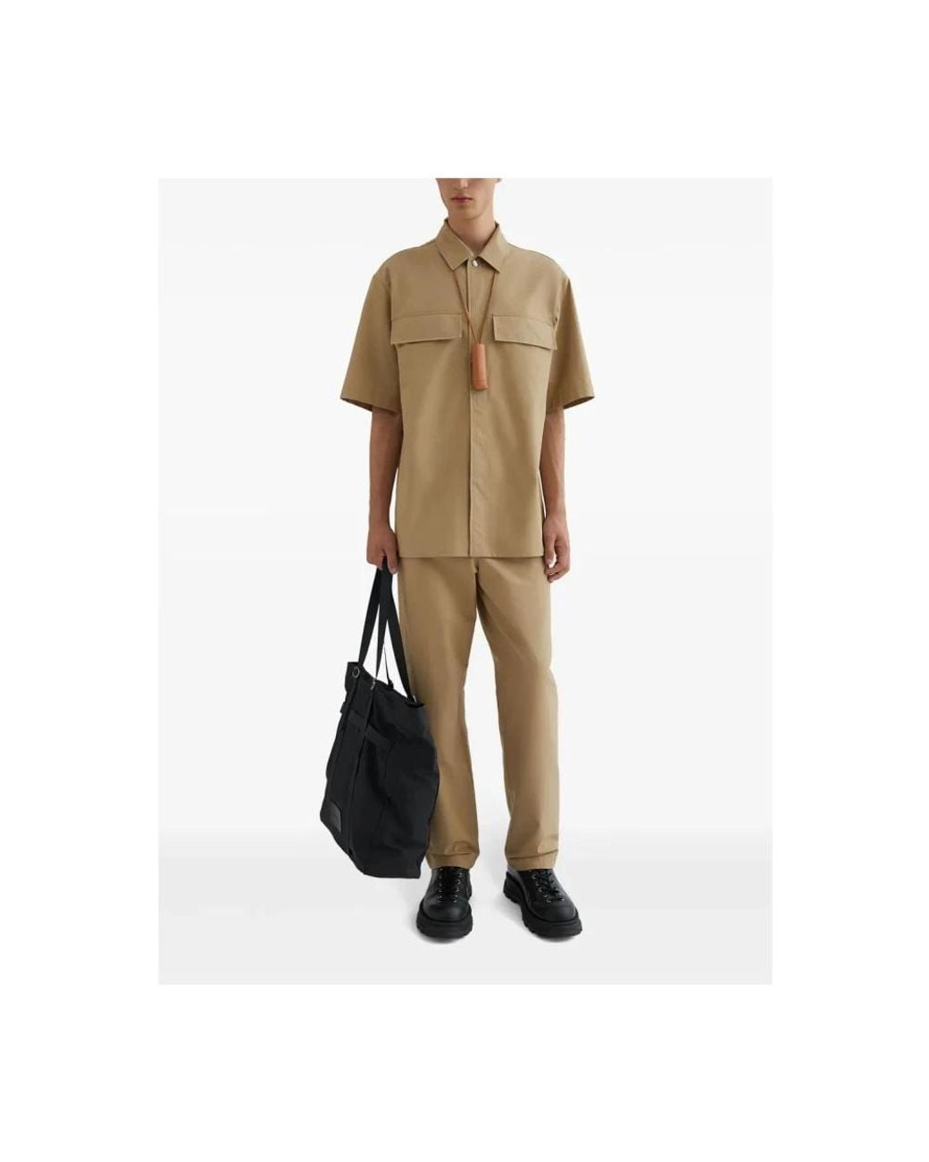 Jil Sander Natural Straight Trousers for men