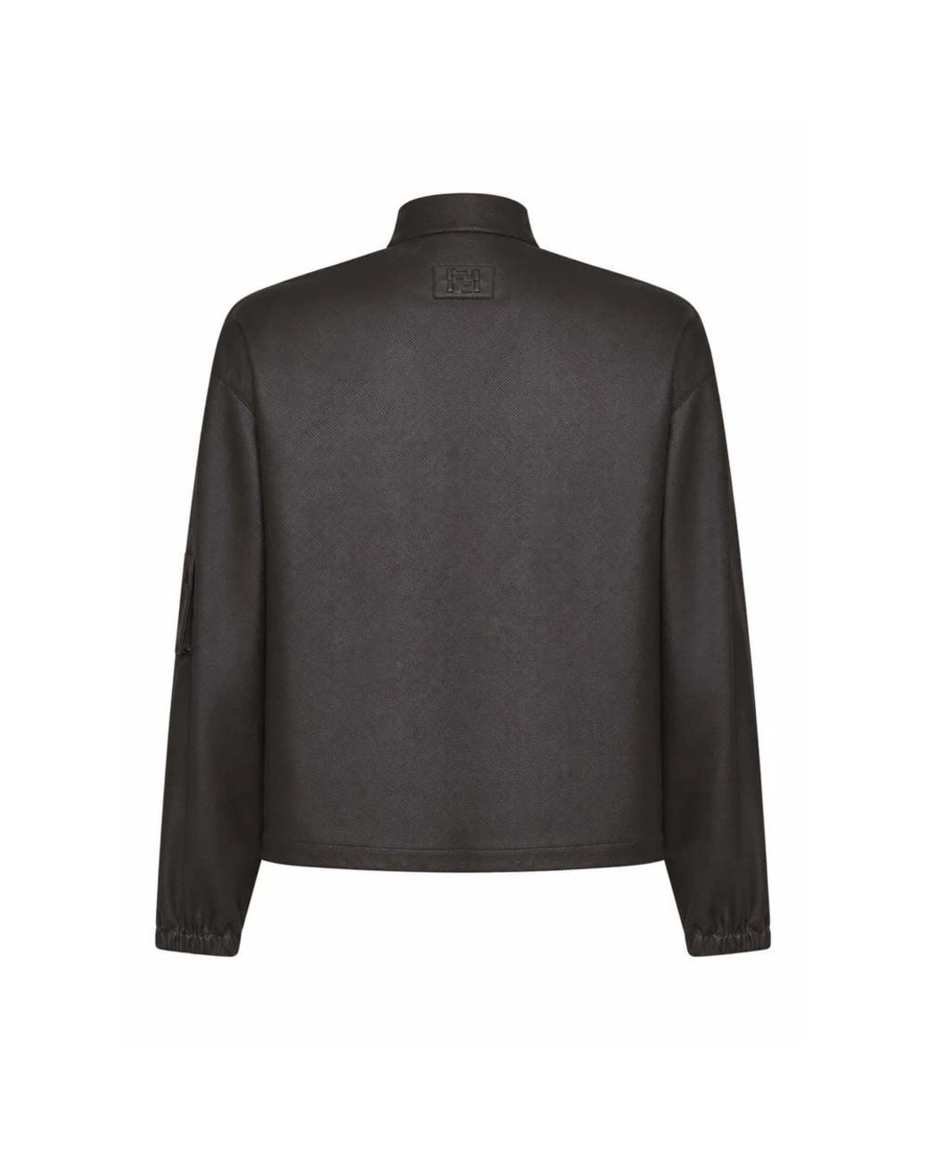 Fendi Black Nappa Leather Blouson Dark for men
