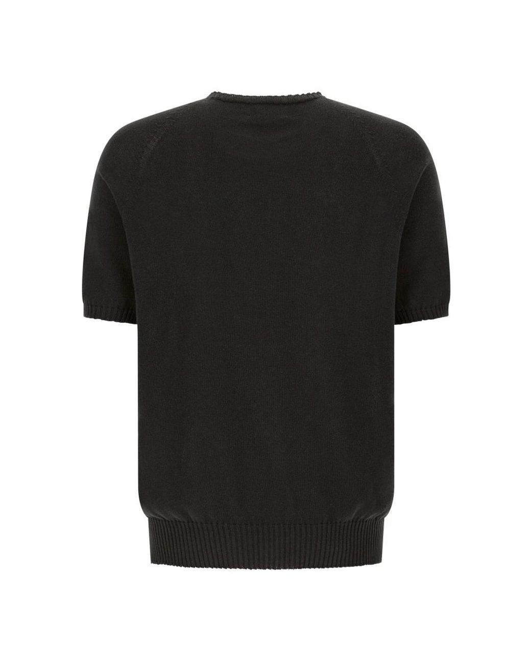 Ma'ry'ya Black Round-Neck Knitwear for men